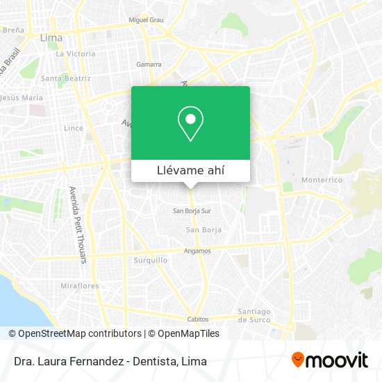 Mapa de Dra. Laura Fernandez - Dentista