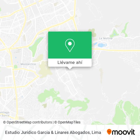 Mapa de Estudio Juridico Garcia & Linares Abogados