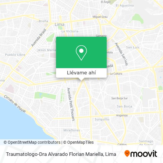 Mapa de Traumatologo-Dra Alvarado Florian Mariella