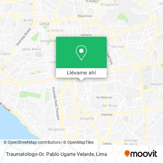 Mapa de Traumatologo-Dr. Pablo Ugarte Velarde