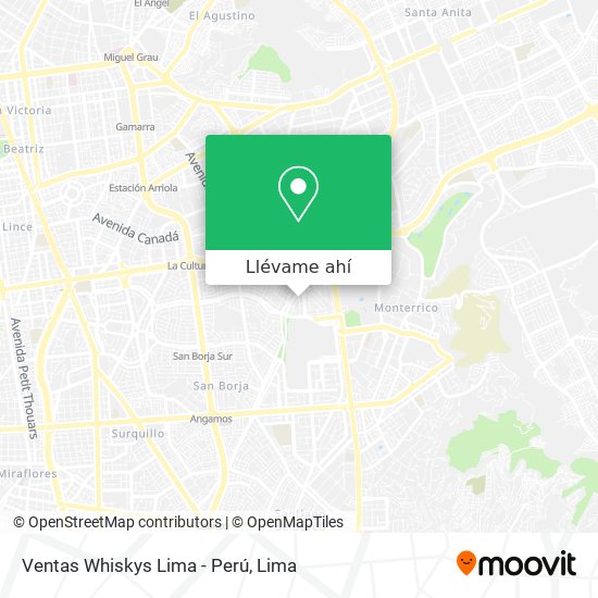 Mapa de Ventas Whiskys Lima - Perú