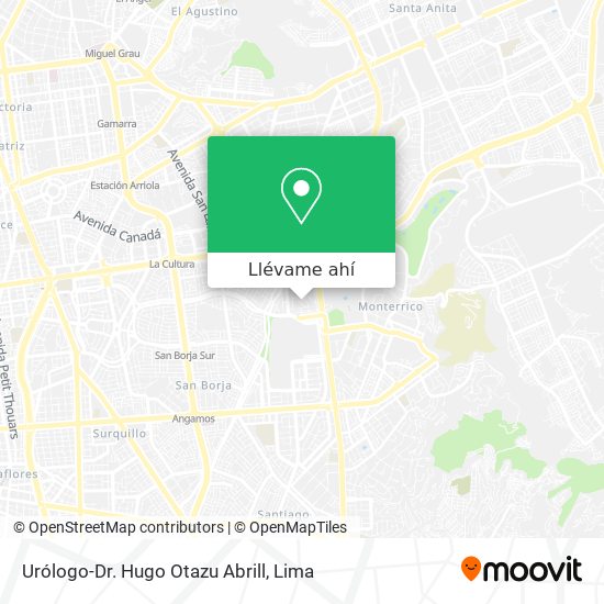Mapa de Urólogo-Dr. Hugo Otazu Abrill