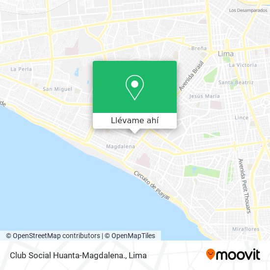 Mapa de Club Social Huanta-Magdalena.
