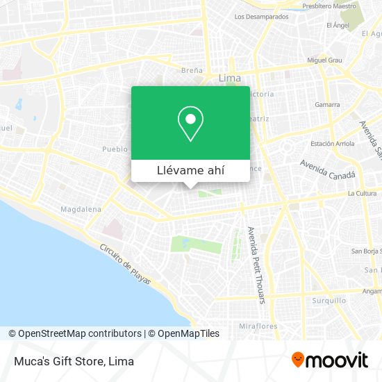 Mapa de Muca's Gift Store