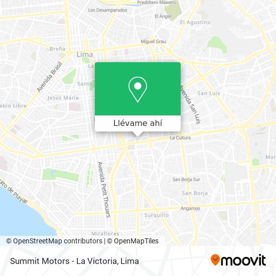Mapa de Summit Motors - La Victoria