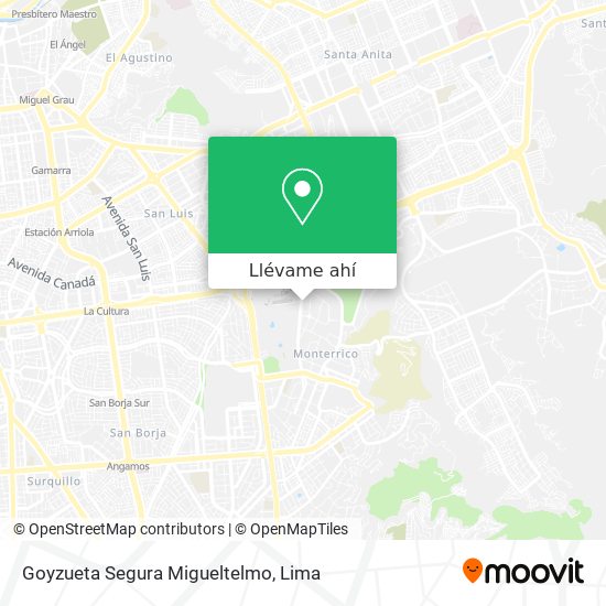 Mapa de Goyzueta Segura Migueltelmo