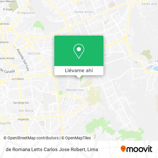 Mapa de de Romana Letts Carlos Jose Robert