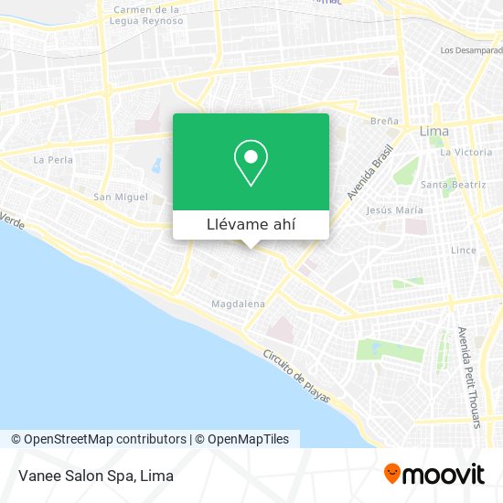 Mapa de Vanee Salon Spa