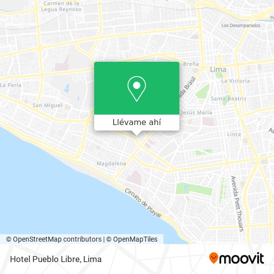 Mapa de Hotel Pueblo Libre