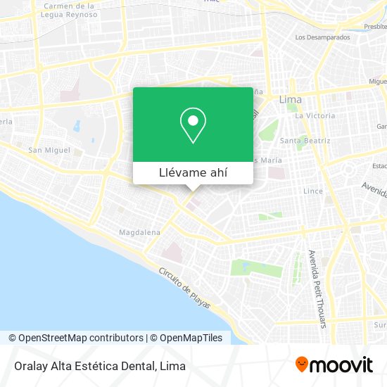 Mapa de Oralay Alta Estética Dental