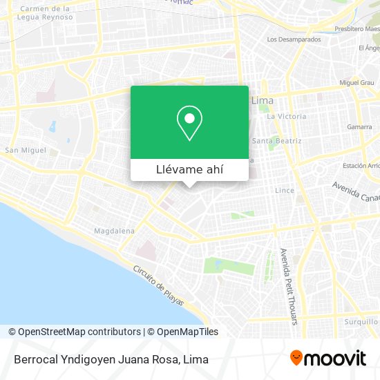 Mapa de Berrocal Yndigoyen Juana Rosa