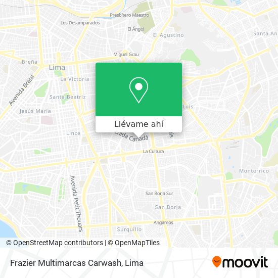 Mapa de Frazier Multimarcas Carwash