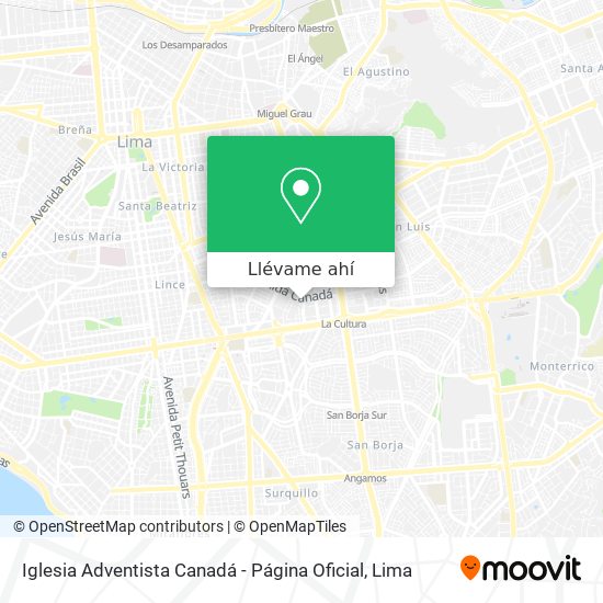 Mapa de Iglesia Adventista Canadá - Página Oficial