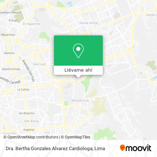 Mapa de Dra. Bertha Gonzales Alvarez Cardióloga