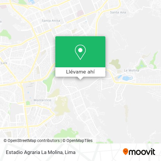 Mapa de Estadio Agraria La Molina