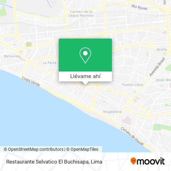 Mapa de Restaurante Selvatico El Buchisapa