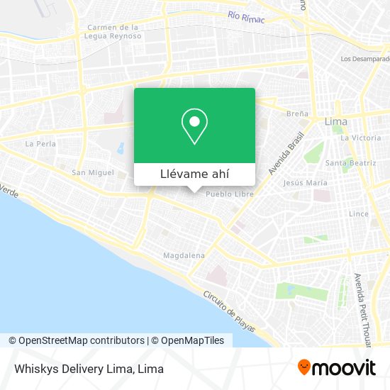 Mapa de Whiskys Delivery Lima