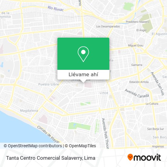 Mapa de Tanta Centro Comercial Salaverry