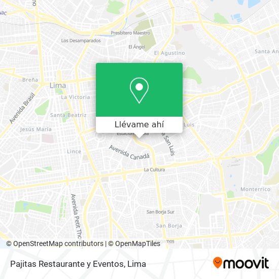 Mapa de Pajitas Restaurante y Eventos