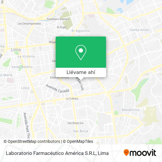 Mapa de Laboratorio Farmacéutico América S.R.L