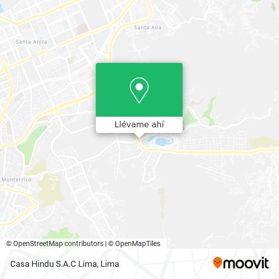 Mapa de Casa Hindu S.A.C Lima