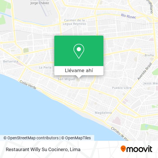 Mapa de Restaurant Willy Su Cocinero