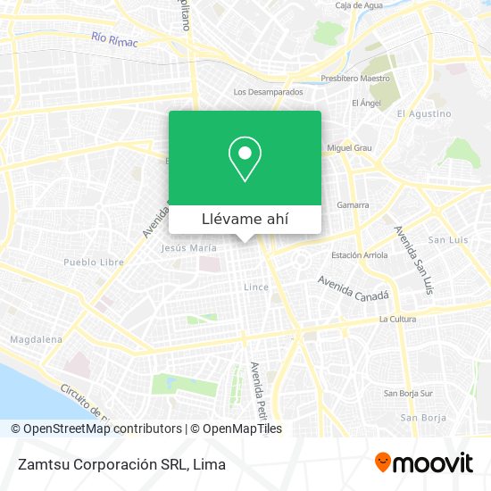 Mapa de Zamtsu Corporación SRL