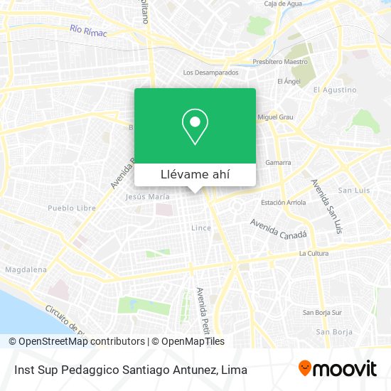 Mapa de Inst Sup Pedaggico Santiago Antunez