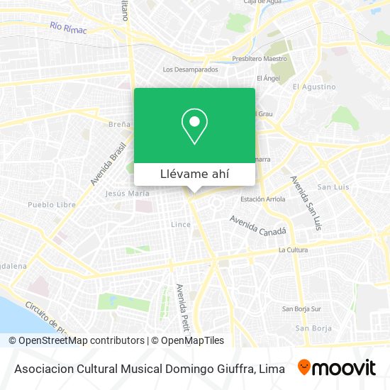 Mapa de Asociacion Cultural Musical Domingo Giuffra