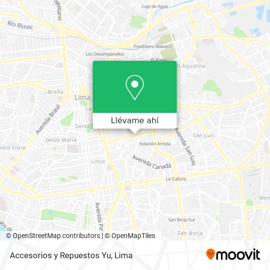 Mapa de Accesorios y Repuestos Yu