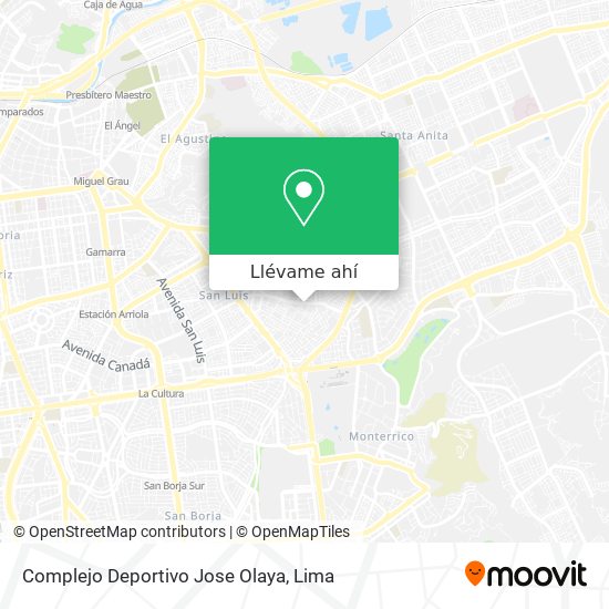 Mapa de Complejo Deportivo Jose Olaya