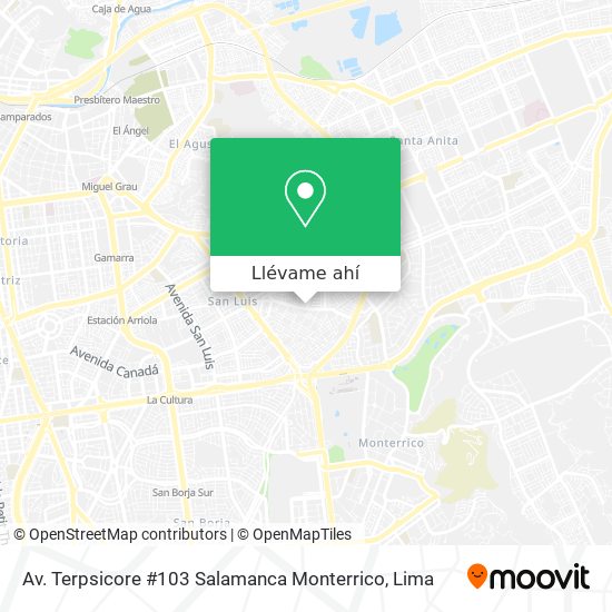 Mapa de Av. Terpsicore #103 Salamanca Monterrico