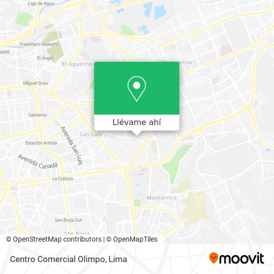 Mapa de Centro Comercial Olimpo