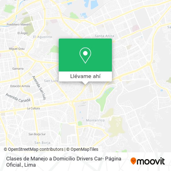 Mapa de Clases de Manejo a Domicilio Drivers Car- Página Oficial.