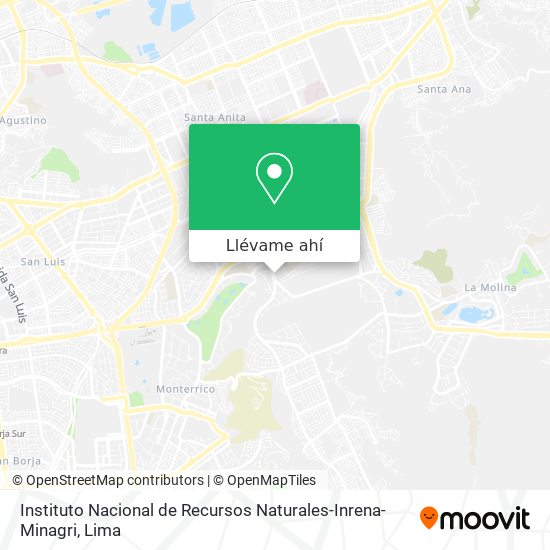 Mapa de Instituto Nacional de Recursos Naturales-Inrena-Minagri