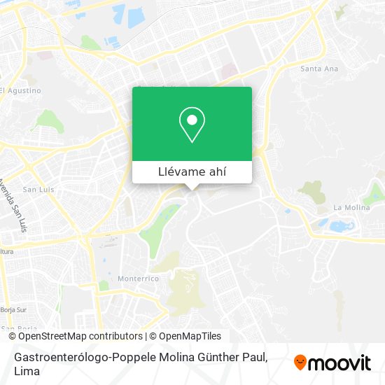 Mapa de Gastroenterólogo-Poppele Molina Günther Paul