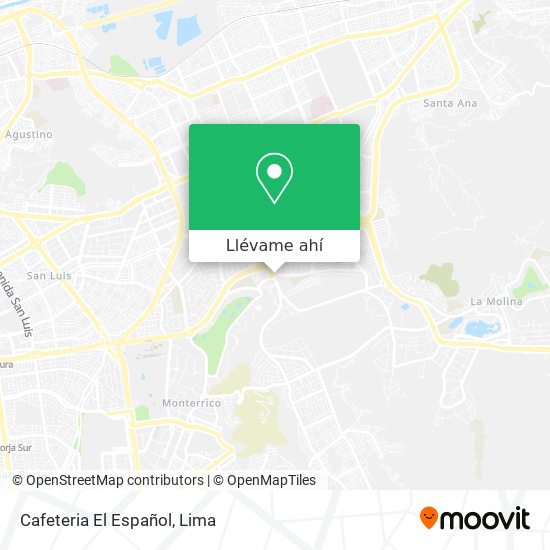 Mapa de Cafeteria El Español
