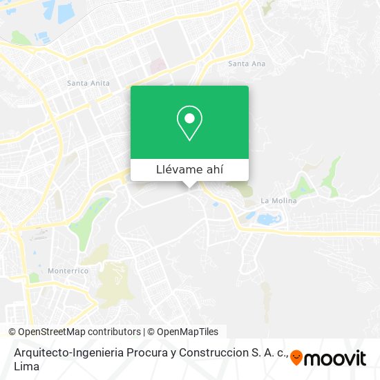 Mapa de Arquitecto-Ingenieria Procura y Construccion S. A. c.