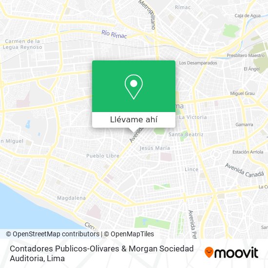 Mapa de Contadores Publicos-Olivares & Morgan Sociedad Auditoria