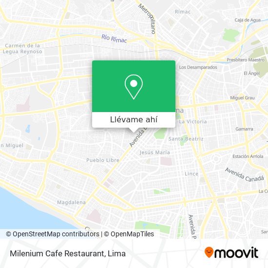 Mapa de Milenium Cafe Restaurant