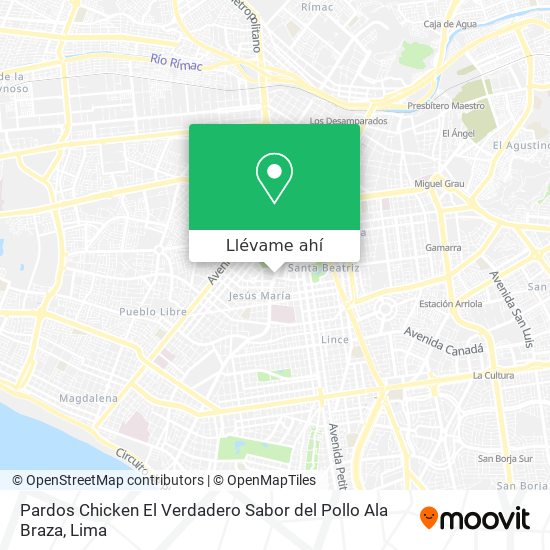 Mapa de Pardos Chicken El Verdadero Sabor del Pollo Ala Braza