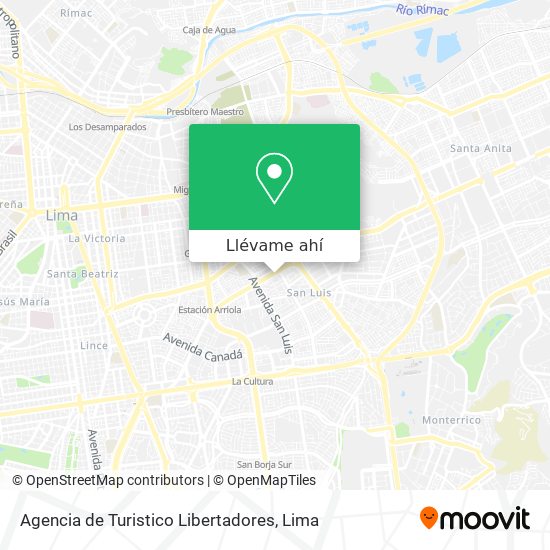 Mapa de Agencia de Turistico Libertadores