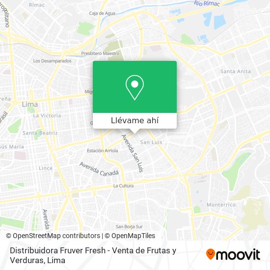 Mapa de Distribuidora Fruver Fresh - Venta de Frutas y Verduras