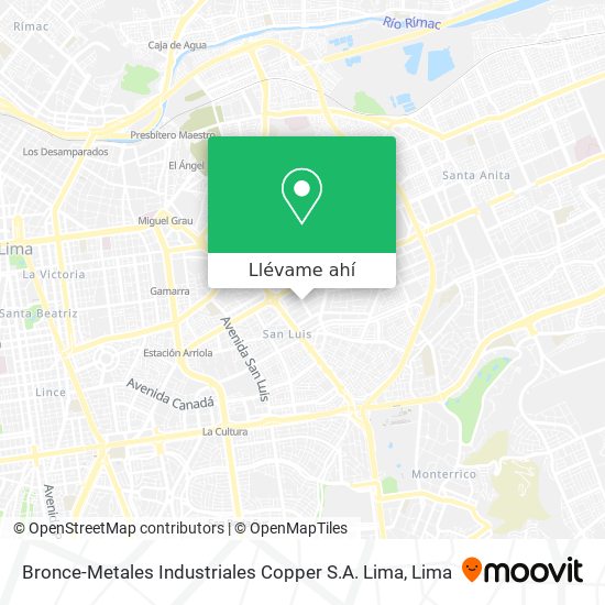 Mapa de Bronce-Metales Industriales Copper S.A. Lima