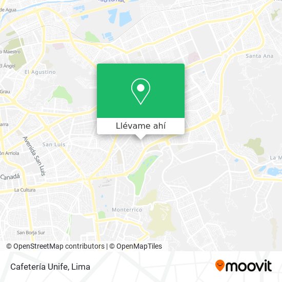 Mapa de Cafetería Unife