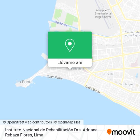 Mapa de Instituto Nacional de Rehabilitación Dra. Adriana Rebaza Flores