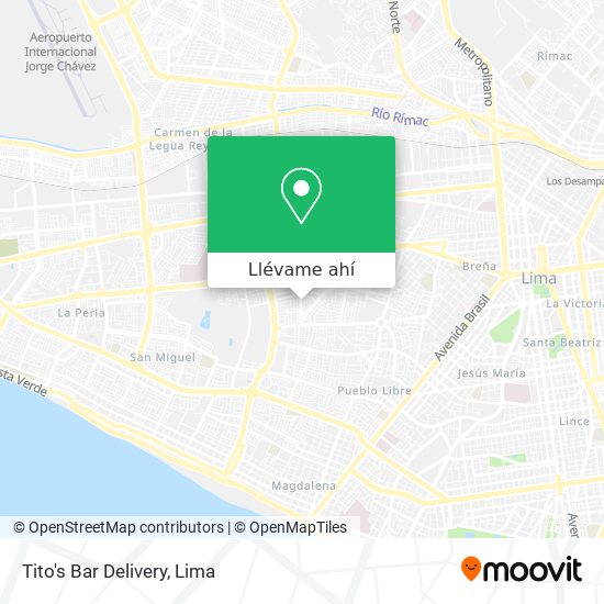 Mapa de Tito's Bar Delivery