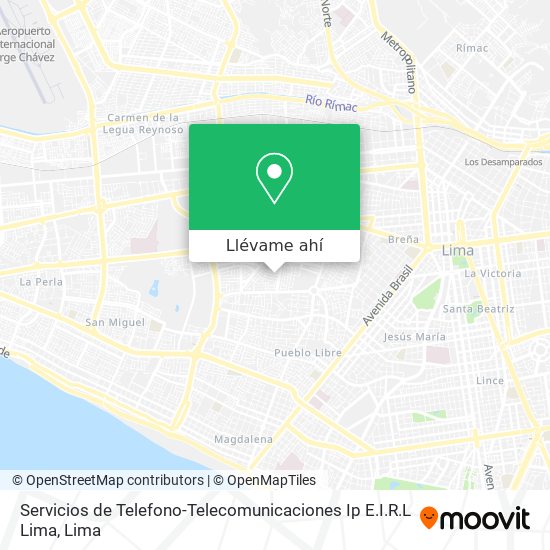 Mapa de Servicios de Telefono-Telecomunicaciones Ip E.I.R.L Lima