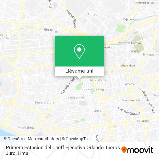 Mapa de Primera Estación del Cheff Ejecutivo Orlando Tueros Juro