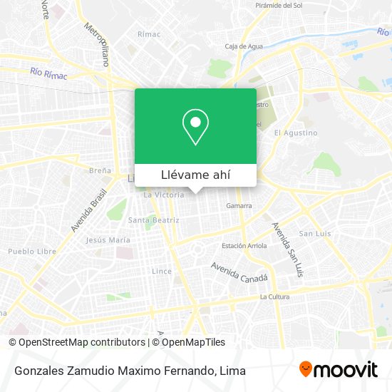 Mapa de Gonzales Zamudio Maximo Fernando